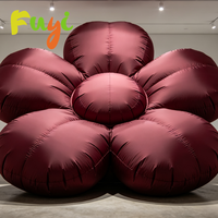 Fleur gonflable de haute qualité avec impression de logo personnalisée incluse pour la publicité extérieure et la décoration d'événements