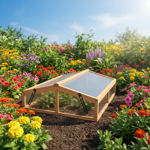 Mini-serre en bois de <span class=keywords><strong>sapin</strong></span>, serre froide en bois pour extérieur - Product Image 4