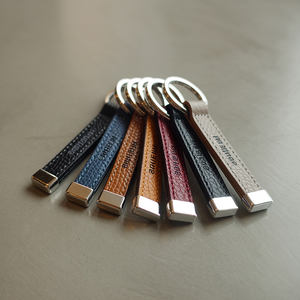 سلسلة مفاتيح جلدية فارغة مخصصة بالجملة حلقة مفاتيح فاخرة مستطيلة الشكل من الجلد الصناعي - Product Image 2