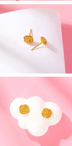 Nuovi Orecchini alla Moda in <span class=keywords><strong>Oro</strong></span> Au750, Orecchini a Perno in <span class=keywords><strong>Oro</strong></span> Giallo Puro 18k, per Uomo, Donna e Bambini, Ideali per Creazione di Gioielli - Product Image 3