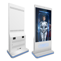 Écran tactile de 55 pouces, kiosque de service client alimenté par l'IA, écran numérique, signalisation numérique et affichage, totem publicitaire avec éclairage LED