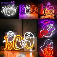 Insegna LED Neon Personalizzata a Forma di Cappello da Strega di Halloween, Luce Impermeabile in Vendita Diretta per Camera da Letto, Bar, Festa di Halloween e Decorazioni per la Casa