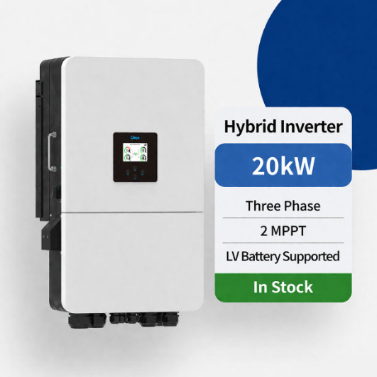 Deye 20kw Hybrid Inverter in STOCK SUN-20K-SG05LP3-EU-SM2 Three Phase Low Voltage Inverter for PV Storing Energy Eu Version