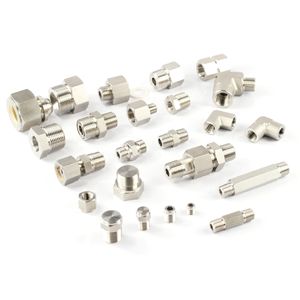 <span class=keywords><strong>Raccordi</strong></span> per Tubi e Condutture in <span class=keywords><strong>Acciaio</strong></span> Inox Tipo Swagelok Hikelok con Filettatura NPT a Compressione Dielettrica - Product Image 1