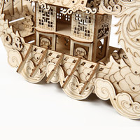Commande en gros de puzzles 3D en bois pour adultes, Ornement bateau-dragon en bois 3D, Cadeau d'affaires culturel créatif