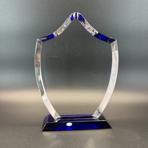 Nhà máy cung cấp mới kết hợp màu đen và trong suốt pha lê thủy tinh pha lê thủy tinh mảng bám cúp giải thưởng - Product Image 3