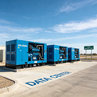 Générateur diesel silencieux de type phare 3000 kW, 60 Hz, 480 V, option moyenne tension, EPA Tier 4F, 1800 tr/min, puissance hyperscale, démarrage automatique