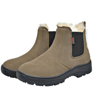 Botas de Nieve para Hombre, Impermeables, Antideslizantes, Forradas con Forro Polar Cálido, Tacón Bajo, Zapatos de Senderismo para Exteriores - Product Image 3