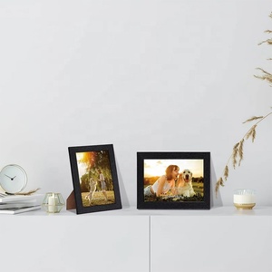 Juego de marcos de fotos Collage de grano de madera marcos de fotos negros de <span class=keywords><strong>10x15</strong></span> cm para fotos de exhibición de mesa de pared - Product Image 3
