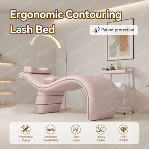 Madamcenter Cama de Masaje Curva de Lujo Sillas para Cejas para Extensión de Pestañas <span class=keywords><strong>Camilla</strong></span> de Estética para Lashistas y Esteticistas - Product Image 2