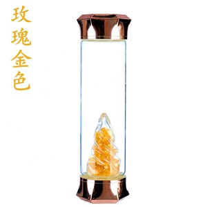 Ziao — bouteille d'eau en verre élixir en cristal <span class=keywords><strong>2022</strong></span> ml, avec pierres décoratives naturelles amovibles et ombrage en forme de torche, nouveau Design, 550 - Product Image 3