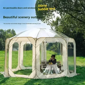 Carpa de Camping Portátil para Exteriores de Una Habitación, de PVC Transparente Reforzado y Poliéster Oxford, para las Cuatro Estaciones, Impermeable, 3000 mm+ - Product Image 3