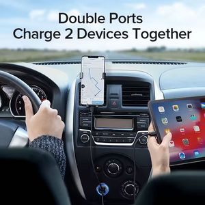 QC 3.0 Dual <b>USB</b> <b>Car</b> Charger Mobile Phone Charging <b>Car</b> Fast Charger for All Phones - Product Image 5