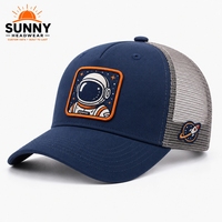 Casquette Trucker en Maille Personnalisée, 5 Panneaux, Coton, Logo Brodé, Rayures, Impression Numérique Sous la Visière, Style Australien