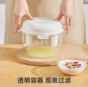 Separatore di latte di soia greco di soia e formaggio di bambù con separatore di latte di soia che sgocciola a rete Fine filtro per caffè e Yogurt - Product Image 3