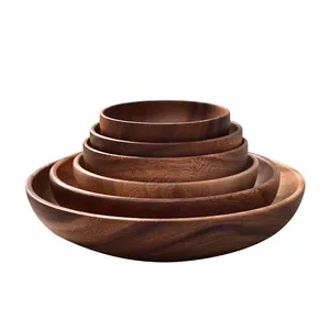 Acacia Home Restaurant Geschirr Holzplatte Set Holz Teller für Food Dish Custom ized Hot Selling Natural Color Party