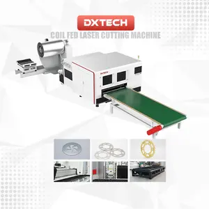 China 1000w 2000w 3000w Uncoiling and Leveling cnc aluminum Sheet steel Metal fiber laser cutting machine with certification