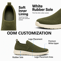 Chaussures tendance en toile tricotée en PU, confortables et antidérapantes, pour hommes, idéales pour le bureau et le quotidien – Vente en gros de cadeaux de Noël