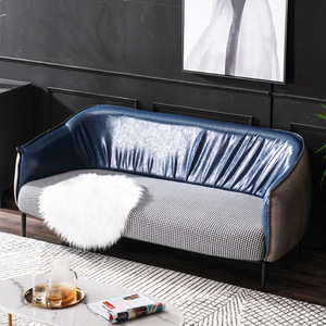 Canapé compact en cuir PU <span class=keywords><strong>orange</strong></span>, luxe léger, pour petits appartements, style hôtel, deux places - Product Image 5