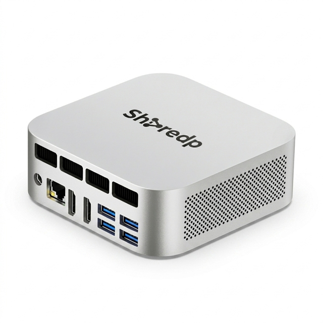 Sharerdp OEM MQI13 AMD Ryzen 7 8745HS DDR5 Powerful Workstation Mini PC SSD Aluminum Case Desktop Computer Dual HDMI Display
