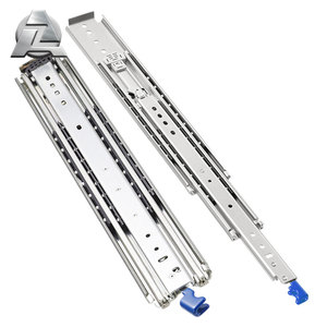 Side Mount rails theo dõi glides chống nghiêng Interlock ngành công nghiệp đồ nội thất 10mm 100 gói mở rộng đầy đủ thép nhôm ngăn kéo trượt - Product Image 1