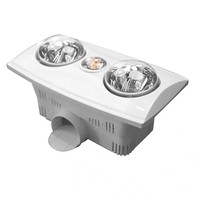 Unité de salle de bain 3-en-1 aux normes australiennes, chauffage, éclairage et ventilation CR02 avec 2 lampes infrarouges 275W et ventilateur d'extraction puissant
