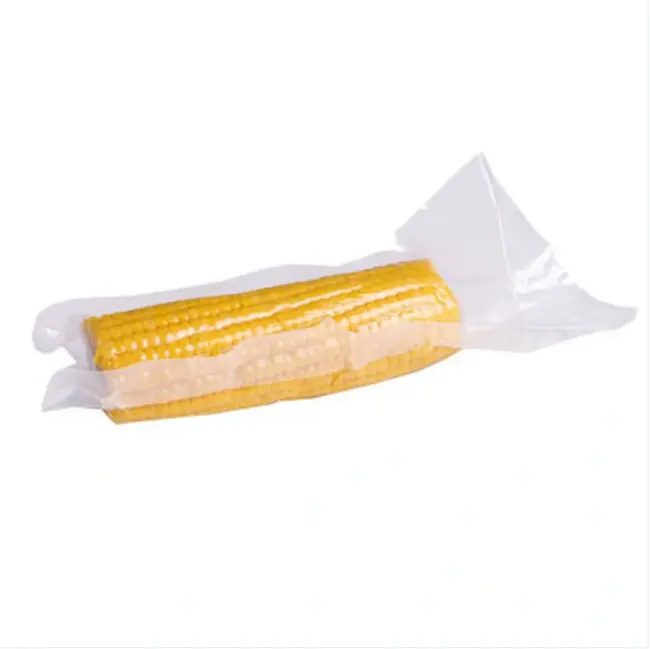食品グレードのヒートシール透明ナイロン真空プラスチック食品包装袋、両面黒色