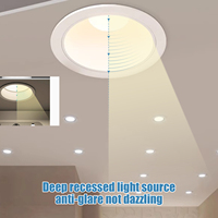 Downlight encastré profond anti-éblouissement 3CCT 5CCT 2'' 4'' 8W 15W étanche sans boîtier, spot encastré sans cadre pour plafond avec boîte de jonction