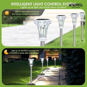 Lámpara Solar de Jardín con Forma de Bola de Cristal, Diseño de Gota de Agua, Estaca para Empotrar en el Suelo, Impermeable, Decoración Exterior para Césped, Patio y Camino - Product Image 5