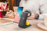 Base de Carga Inalámbrica 3 en 1 de Estilo Simple de 10 W con Puerto Tipo C para Teléfono Celular, iWatch y Auriculares