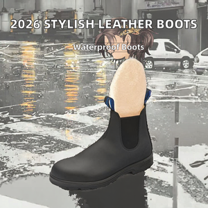 Botas Chelsea Unisex de Último Diseño 2026 para Mujer y Hombre, Botas de Vestir de Cuero PU Impermeables - Product Image 2