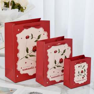 Wholesale Custom Print Logo Luxury Square <b>Valentine</b> Perfume White Paper Bag Thank You Plain Paper Shopping Bags With Handles - Product Image 3