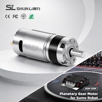 Moteur à engrenages planétaires DC pour robot Sumo 12V 24V, couple élevé, faible régime, 36 mm, moteur à engrenages planétaires DC 12V Shunli