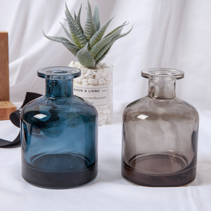 Bán Buôn Đơn Giản Vòng Màu Thủy Tinh Màu Xanh Màu Xám Đen 150Ml 200Ml Nước Hoa Rỗng Sậy Khuếch Tán Chai Thủy Tinh - Product Image 2