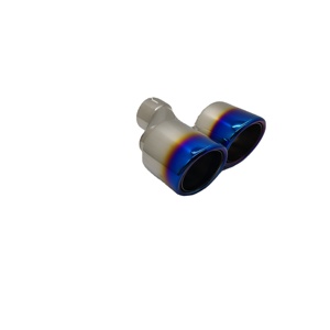 Pipa knalpot Dual Outlet 2.5 "& <span class=keywords><strong>3</strong></span>", lapisan biru baja tahan karat 304 cocok untuk model kendaraan umum - Product Image 3