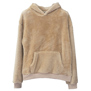 Commercio Estero Transfrontaliero 2025 Autunno/Inverno Nuovo Arrivo Felpa con Cappuccio in Pile Doppio Strato Tinta Unita da Uomo in Poliestere - Product Image 2