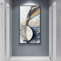 Peinture murale décorative populaire pour la maison, designs personnalisés, toile abstraite imprimée, affiche décorative pour salon avec cadre