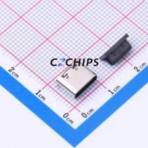 TYPE C-HXS-133SMT USB Connector SMD Connector Type-C Vertical Mount 6P - Product Image 1