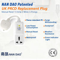 Adaptateur industriel NANDAO UK PRCD 13A certifié CE avec prise de type split et disjoncteur différentiel pour la sécurité électrique