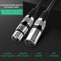 Câble de microphone XLR professionnel 3 broches mâle-femelle, cordon d'extension audio équilibré coloré pour table de mixage, studio et scène