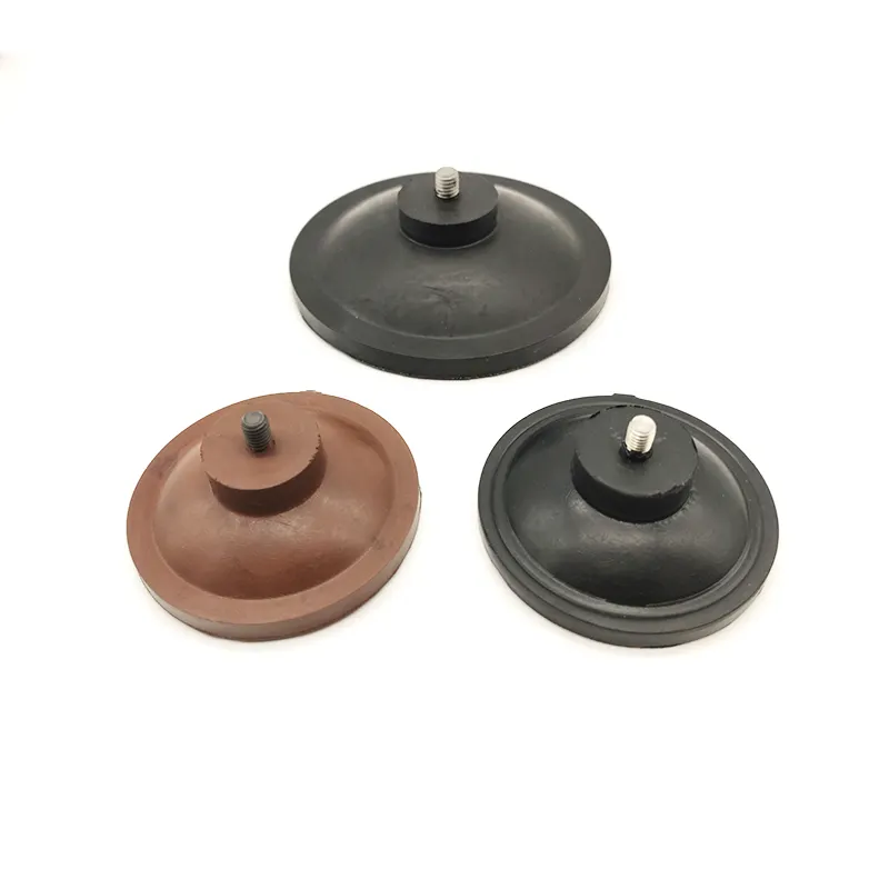 Fluorine Glue Rubber Vacuum Suction Cup With Metal Fitting Rubber Diaphragm FKM