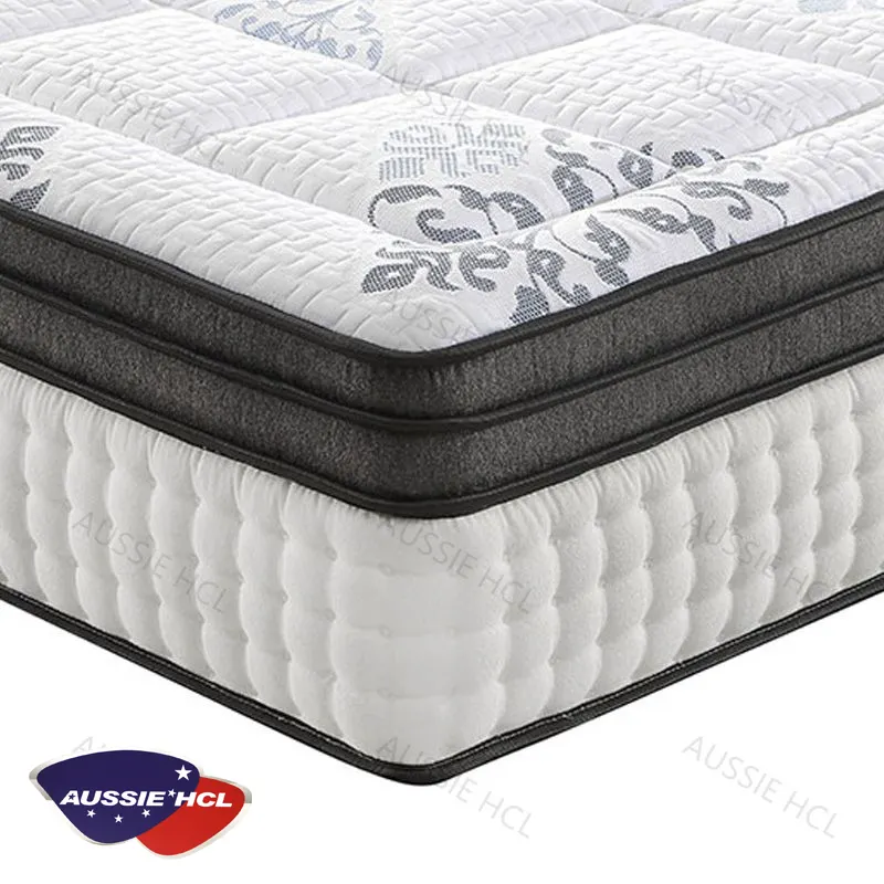 AUSSIE HCL lit king size matelas en latex naturel moderne king size lit en mousse à mémoire de forme latex à ressorts de poche king size