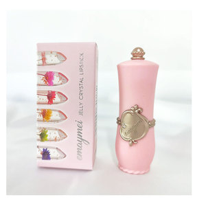 KH08A Crystal Transparent Jelly <strong>Lipstick</strong> with Flower Moisturizing Temperature <strong>Color</strong> <strong>Changing</strong> Flower Jelly <strong>Lipstick</strong> with Box - Product Image 4
