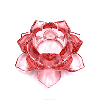 Bocaux à bougies en vrac, porte-bougie en verre de luxe en forme de lotus, bougeoirs, candélabres, centre de table décoratif pour la maison