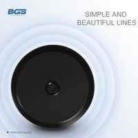Lavabo de salle de bain moderne en béton de forme ronde, coloré, luxueux, écologique, avec drain, capacité de 9 L