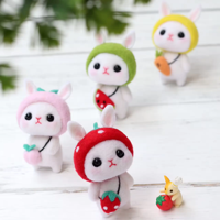 Belle poupée artisanat bricolage laine feutre fait à la main matériel sac Animal laine aiguille feutrage Kit pour enfants enfants drôle cadeau