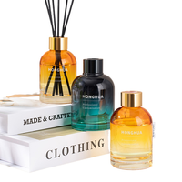 Vente en gros de flacons ronds en verre de 120 ml pour aromathérapie, vides, pour huiles essentielles avec applicateur à bille, MOQ faible