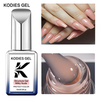 KODIES GEL – Fournitures pour ongles en gel style français, vernis à ongles longue tenue couleur nude, base en caoutchouc pour structure et renforcement des ongles