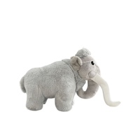 Boneka Mammoth Wol Berbulu 2 Warna Grosir, Boneka Gajah Prasejarah Lembut, Logo Kustom Seri Dinosaurus, Suvenir