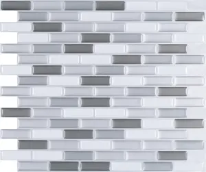 Mix Color Self-adhesive 3D Mosaic Wall Tile Backsplash Kitchen Bathroom Showroom Peel and Stick Wall Tile 11*9.25 Mould-proof